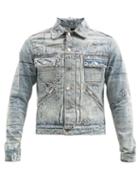 Matchesfashion.com Amiri - Bandana-print Denim Jacket - Mens - Blue