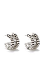 Bottega Veneta - Staple Silver Hoop Earrings - Womens - Silver