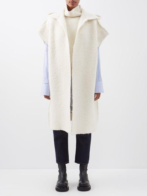 Sa Su Phi - Stella Hooded Cashmere-boucl Poncho - Womens - Cream