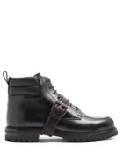 Valentino Buckle-detail Leather Boots