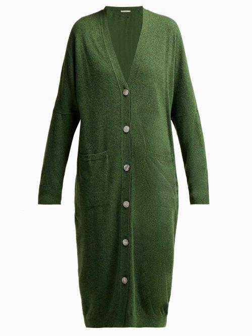 Matchesfashion.com Queene And Belle - Kennedy Wool Cardigan - Womens - Dark Green
