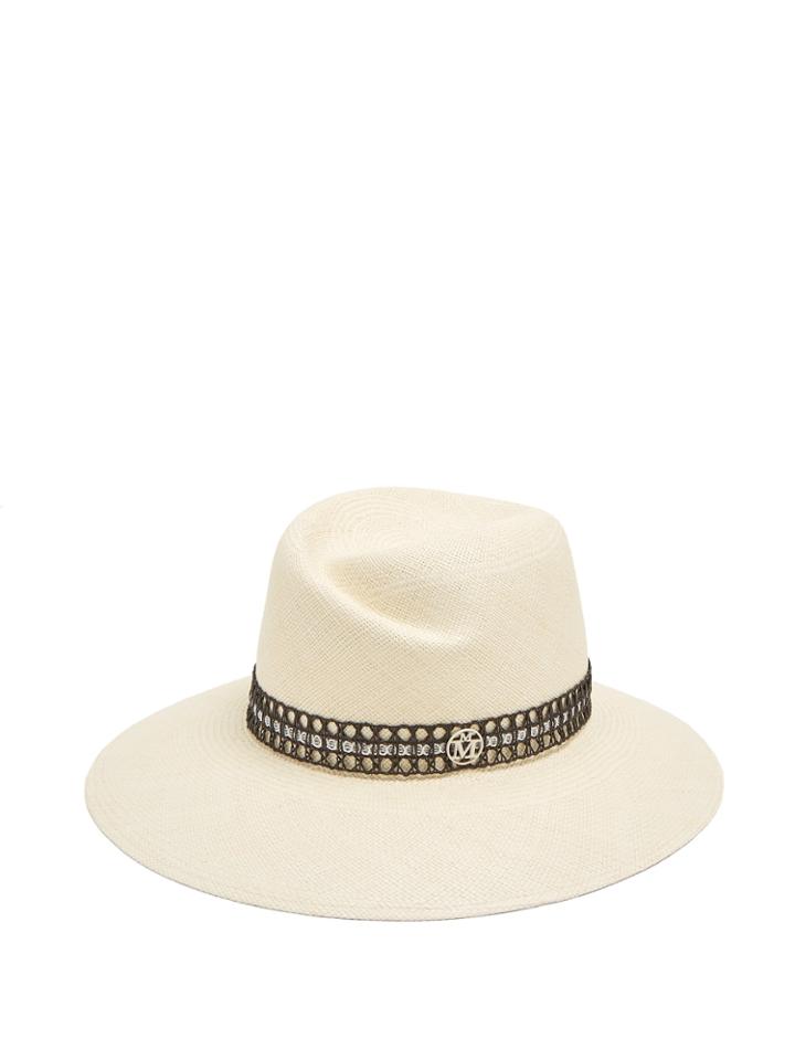 Maison Michel Rose Straw Hat