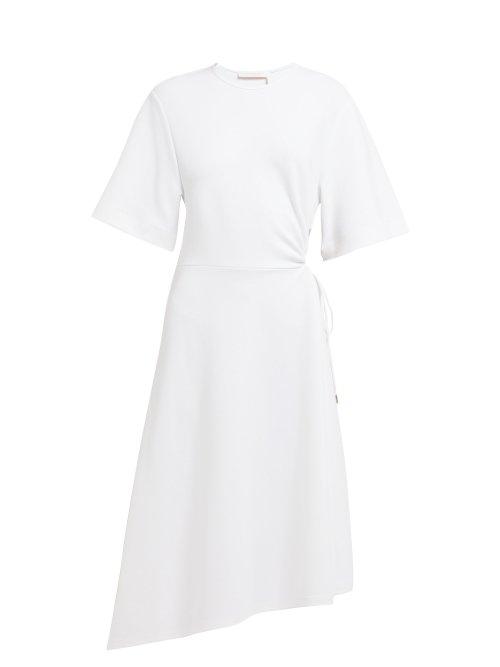 Matchesfashion.com See By Chlo - Gathered Cut Out Crepe Midi Dress - Womens - White