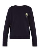 Matchesfashion.com The Elder Statesman - Palm Tree Intarsia Cashmere Sweater - Mens - Navy Multi