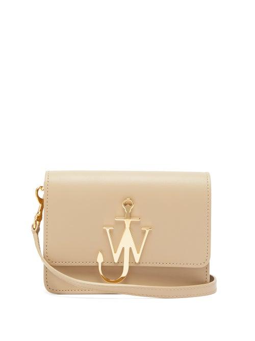 Matchesfashion.com Jw Anderson - Logo Plaque Mini Leather Cross Body Bag - Womens - Brown