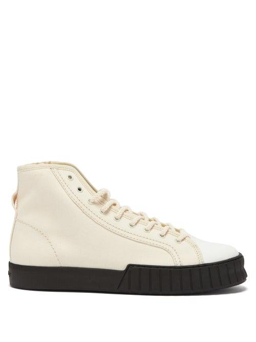 Matchesfashion.com Primury - X Xenia Telunts Divid Hi Canvas Trainers - Womens - Black Cream