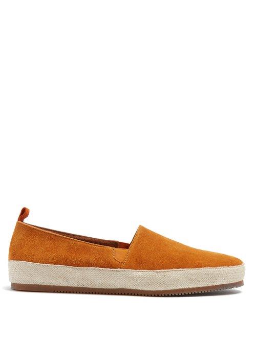 Matchesfashion.com Mulo - Suede Espadrilles - Mens - Orange