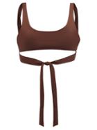 Matchesfashion.com Jade Swim - Bond Wraparound Bikini Top - Womens - Brown