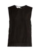 Lila Eugénie 1841 Sleeveless Cotton And Silk-blend Voile Top