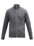 Matchesfashion.com Palm Angels - Logo-print Garment-dyed Jersey Track Jacket - Mens - Grey