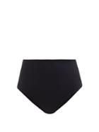 Form And Fold - The Rise High-rise Bikini Briefs - Womens - Black