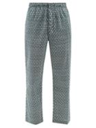 Derek Rose - Nelson Geometric-print Cotton Pyjama Trousers - Mens - Green