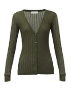 Matchesfashion.com Gabriela Hearst - Homer Jaipur V-neck Cardigan - Womens - Khaki