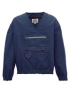 Matchesfashion.com Boramy Viguier - Medoc V Neck Cotton Blend Top - Mens - Navy