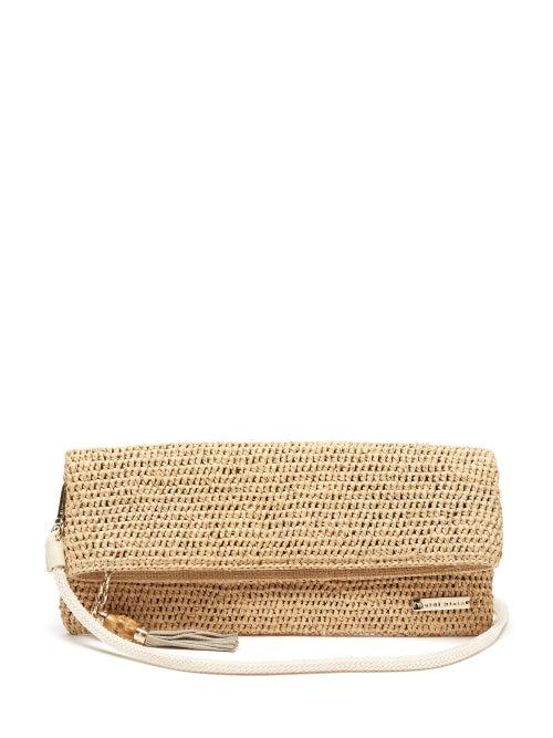 Matchesfashion.com Heidi Klein - Grace Bay Super Mini Raffia Clutch Bag - Womens - Beige