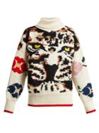 Sonia Rykiel Leopard Intarsia-knit Wool Sweater