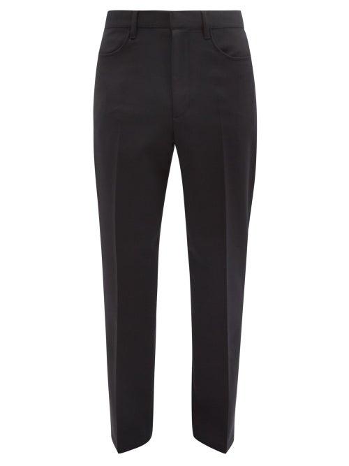 Sunflower - French Slim-leg Twill Trousers - Mens - Dark Navy