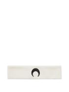 Matchesfashion.com Marine Serre - Embroidered Crescent Moon Headband - Womens - Black