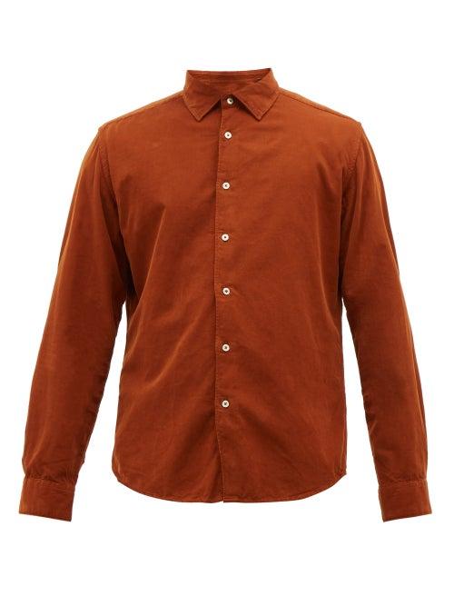 Matchesfashion.com Altea - Cotton Corduroy Shirt - Mens - Orange