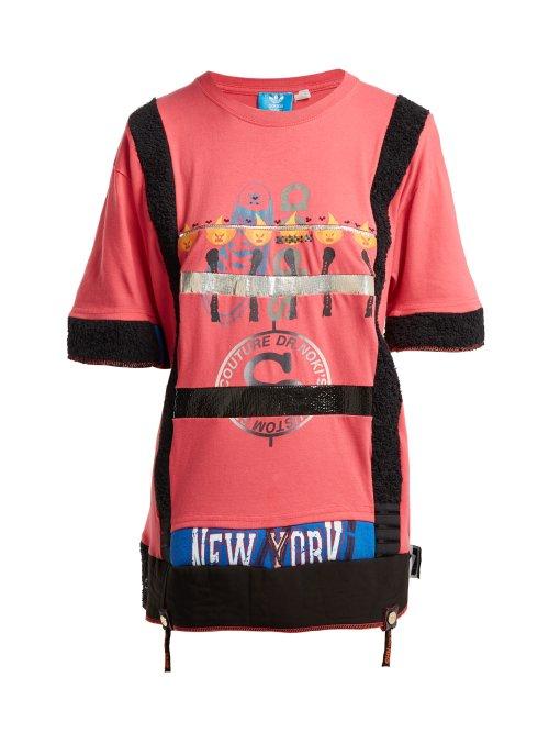 Matchesfashion.com Noki - Matchstick Print Cotton T Shirt Dress - Womens - Pink Multi
