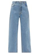 Matchesfashion.com Ganni - Washed Denim Loose Fit Jeans - Womens - Light Denim