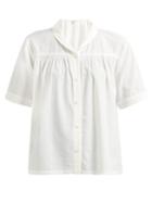 Matchesfashion.com Chimala - Shawl Collar Twill Shirt - Womens - White