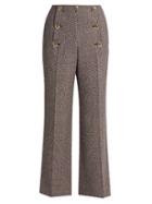 Sonia Rykiel High-waisted Flared Wool-tweed Trousers