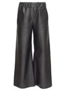 Matchesfashion.com Loewe - Leather Culottes - Womens - Black