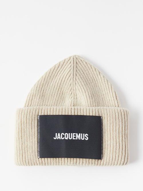 Jacquemus - Bonnet Logo Wool-blend Beanie Hat - Womens - Ivory Multi