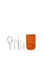 Matchesfashion.com Lorenzi Milano - Travelling Ostrich Manicure Set - Mens - Tan