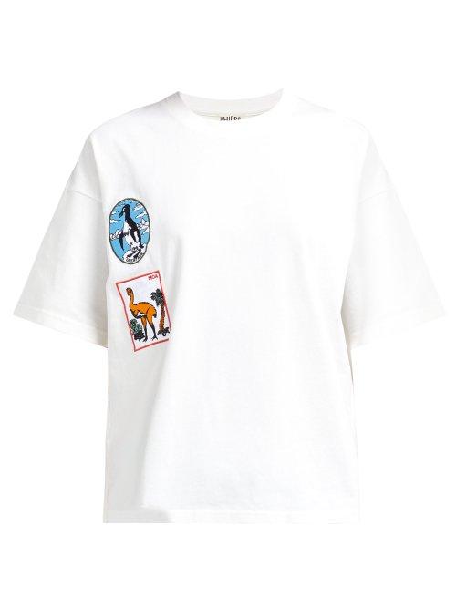 Matchesfashion.com Phipps - Bird Appliqu Cotton T Shirt - Womens - White