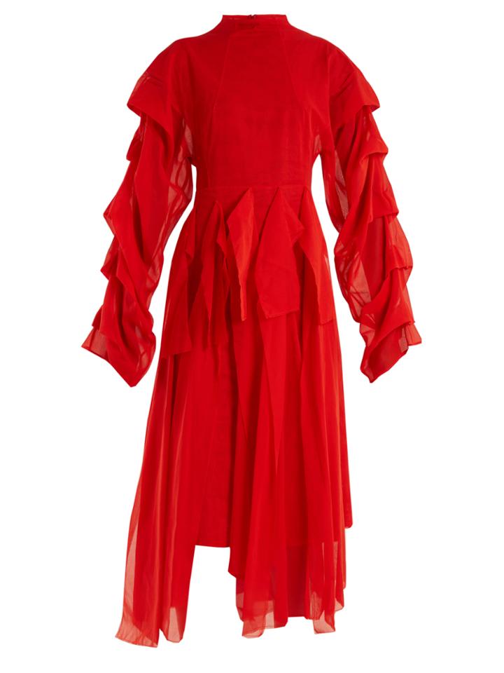 A.w.a.k.e. Octopus Passion Draped Cotton Dress