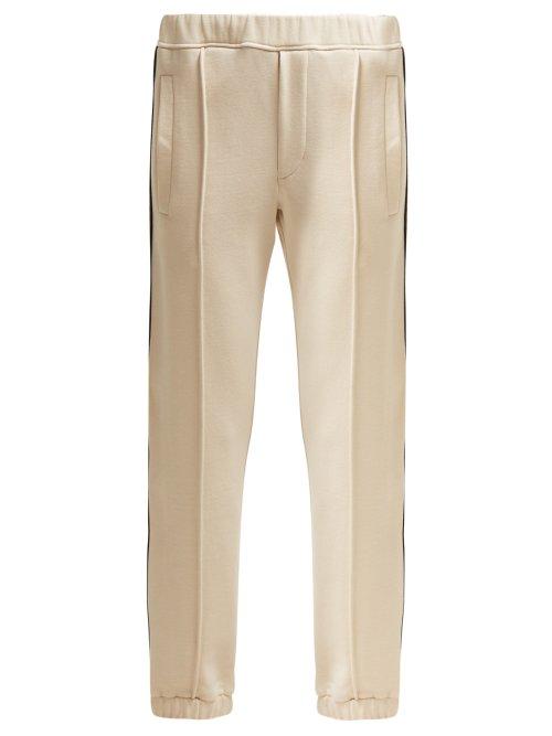 Matchesfashion.com Fendi - Logo Tape Track Pants - Womens - Cream Multi