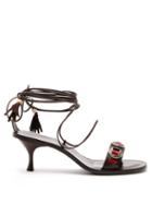 Matchesfashion.com Lvaro - X Kim Hersov Leather Sandals - Womens - Dark Brown