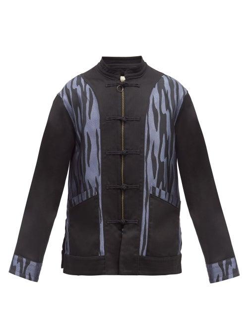 Nicholas Daley - Tiger-stripe Cotton-twill Jacket - Mens - Black