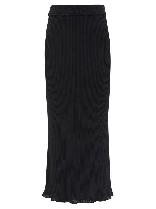 Ladies Rtw Altuzarra - Turley High-rise Ribbed Midi Skirt - Womens - Black