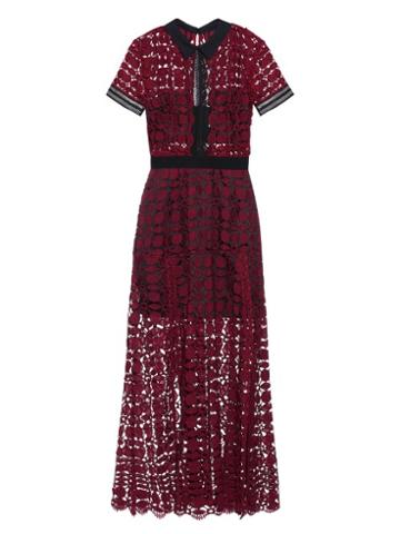 Self-portrait Scallop-edge Lace Midi Dress
