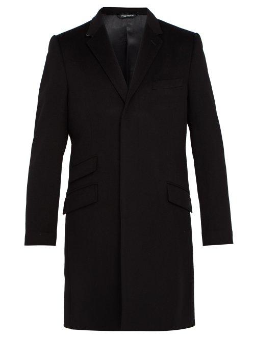 Matchesfashion.com Dolce & Gabbana - Tailored Virgin Wool And Cashmere Blend Coat - Mens - Black