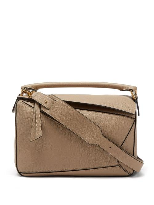 Loewe - Puzzle Medium Leather Bag - Womens - Beige