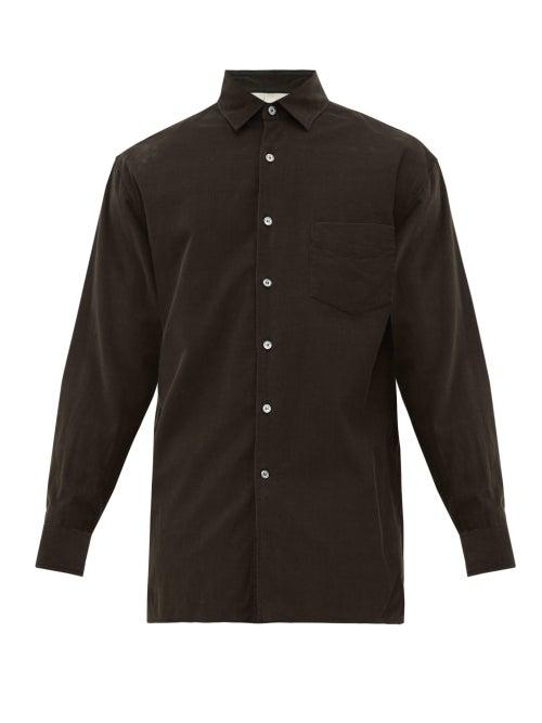 Matchesfashion.com Aldo Maria Camillo - Cotton Corduroy Overshirt - Mens - Brown