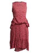 Matchesfashion.com Balenciaga - Paisley Print Layered Dress - Womens - Burgundy Print