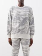 4 Moncler Hyke - Logo-print Cotton-jersey Sweatshirt - Womens - Grey Beige