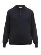 Matchesfashion.com Brunello Cucinelli - Virgin Wool Blend Polo Sweater - Mens - Navy