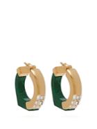 Cercle Amédée She Couldn't Take It Crystal & Malachite Earrings