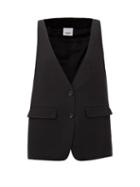 Burberry - Single-breasted Silk Gilet - Womens - Black