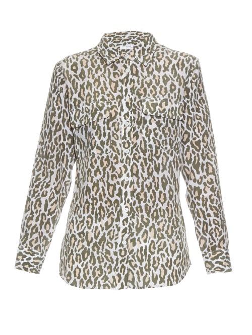Equipment Signature Cheetah-print Silk Shirt