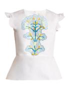 Matchesfashion.com Peter Pilotto - Cotton And Guipure Lace Top - Womens - White Multi
