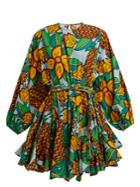 Rhode Resort Ella Pineapple-print Cotton Mini Dress