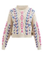 Isabel Marant Toile - Zola Laced-cable Sweater - Womens - Ivory Multi