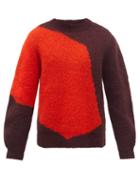 Jil Sander - Colour-block Knit Sweater - Mens - Red Multi